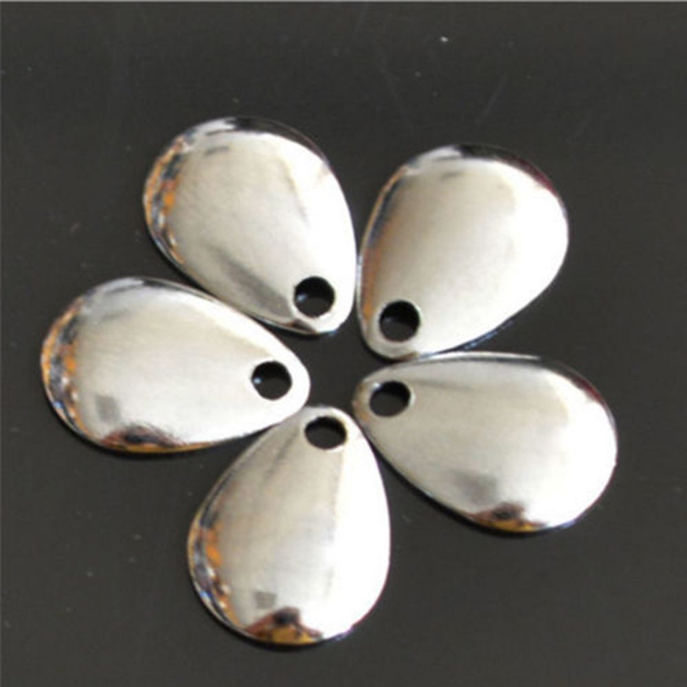 50PCS Silver Smooth Nickel Seq - Fishing Lure Spinner review and price