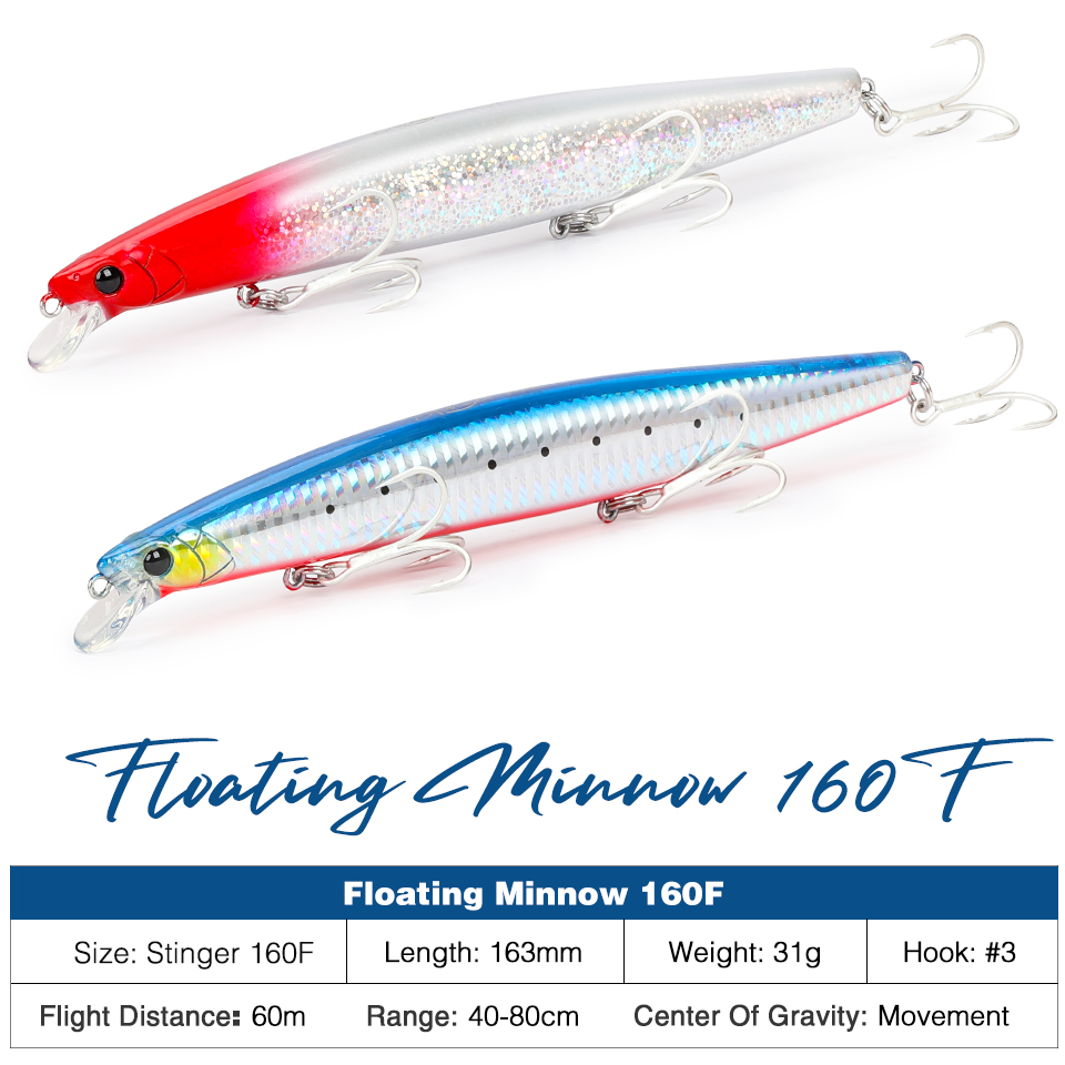 TSURINOYA 160F Floating Minnow - Fishing Lure Topwater review and price