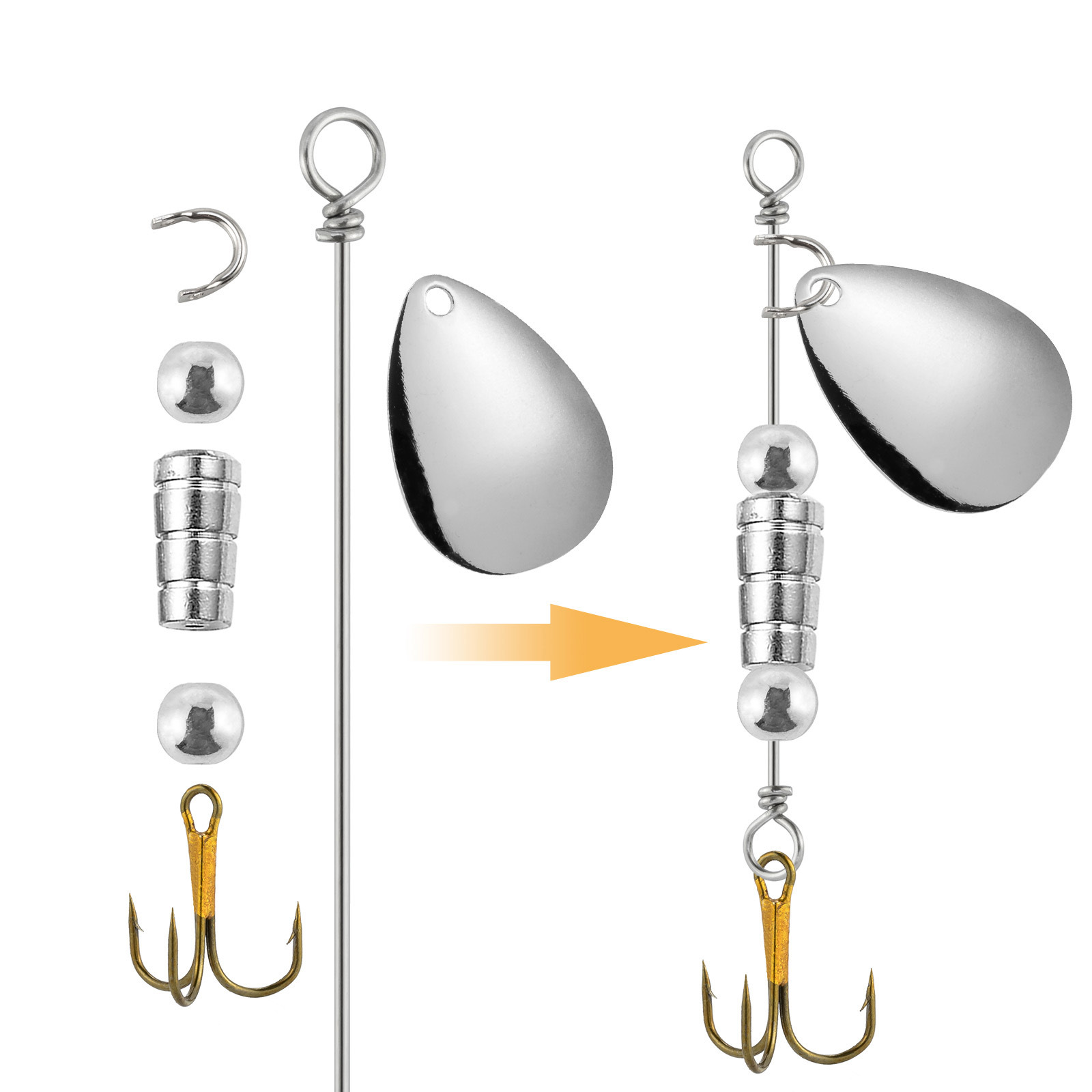 90Pcs Spinnerbait Shaft Wire D - Fishing Lure Spinner review and price